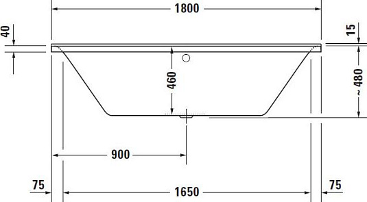 Акриловая ванна Duravit P3 Comforts 180х80 700377 700377000000000+790100000000000 - duravit shop