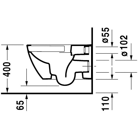 Подвесной унитаз Duravit Happy D.2 22220900001 белый, с покрытием WonderGliss - duravit shop