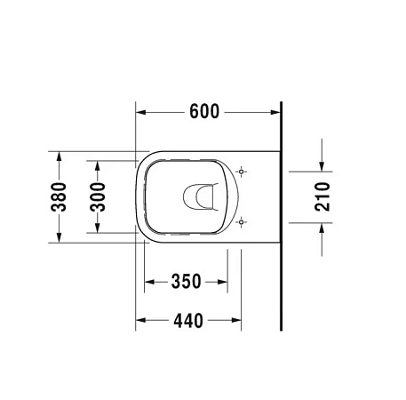 Приставной унитаз P3 Comforts 2166090000, безободковый - duravit shop