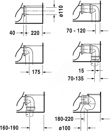 Чаша напольного унитаза Duravit Starck 1 0233090064 - duravit shop