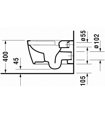 Унитаз подвесной Duravit ME by Starck Rimless 45290900A1 безободковый с сиденьем микролифт - duravit shop