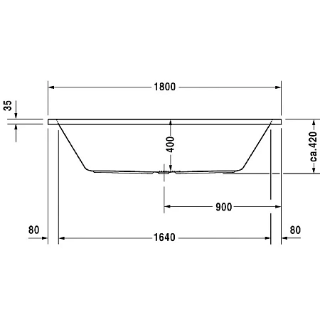 Акриловая ванна Duravit D-Code 700101000000000 белый - duravit shop