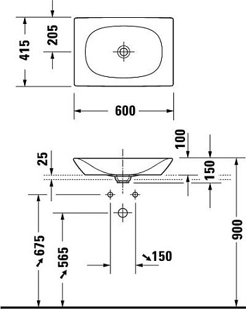 Раковина-чаша Duravit Viu 60 2358600000, белая - duravit shop