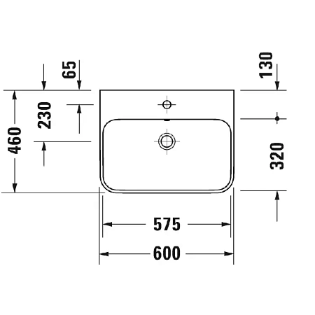 Раковина накладная Duravit Happy D.2 Plus 2360606100 белый, серый - duravit shop