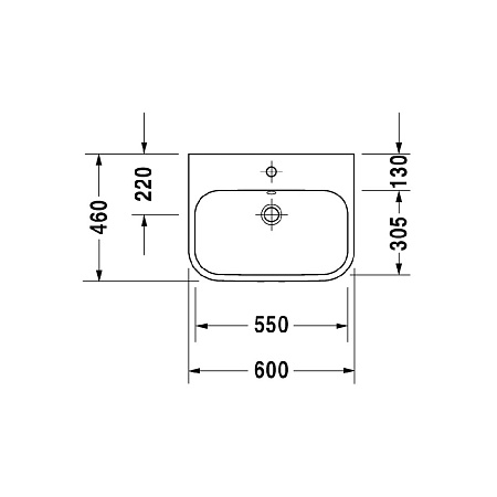 Раковина Duravit Happy D.2 2315600000 белый - duravit shop