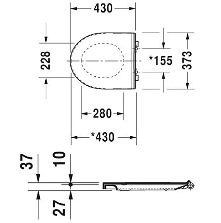 Инсталляция Geberit с безободковым унитазом Duravit Durastyle 45620900A1, сиденье микролифт клавиша хром, комплект  198707 - duravit shop