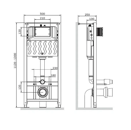 Инсталляция Am.Pm с унитазом Duravit STARCK 3 2227090000, сиденье микролифт клавиша хром, комплект - duravit shop