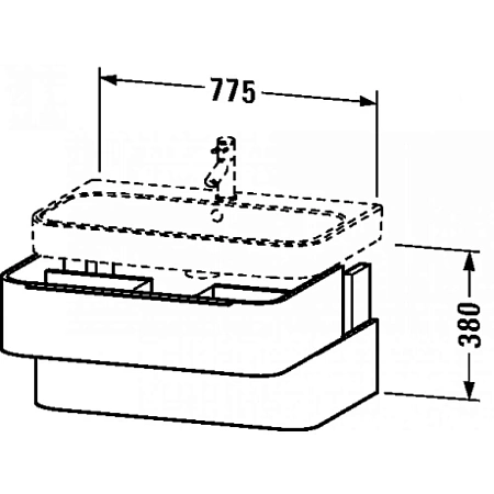 Тумба под раковину Duravit Happy D.2 H2 6365 2222 белый - duravit shop