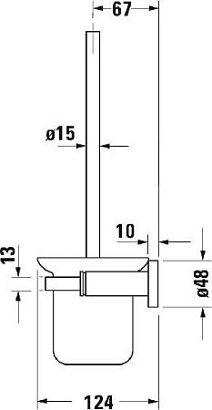 Ершик подвесной Duravit D-code 0099271000 - duravit shop