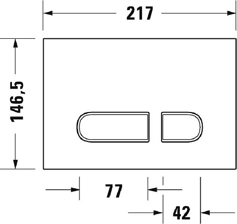 Клавиша смыва Duravit DuraSystem A1 WD5001021000, хром - duravit shop