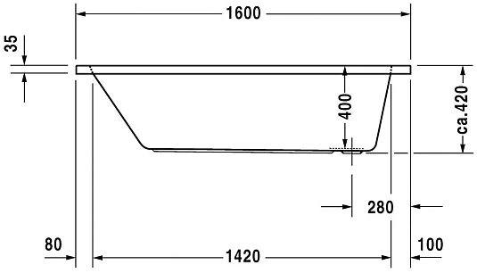 Акриловая ванна Duravit D-Code 700096000000000 белый - duravit shop