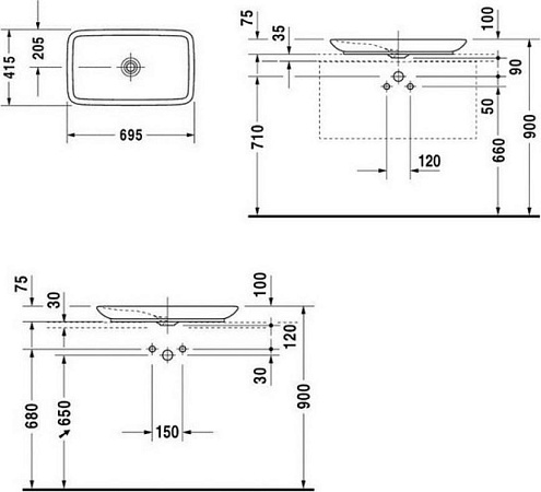 Раковина Duravit Puravida 0370700000 - duravit shop