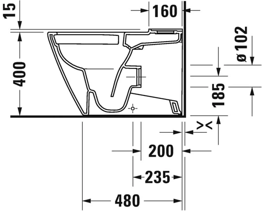 Унитаз напольный Duravit D-Neo, белый, 2002090000 - duravit shop