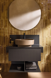 Тумба под раковину Duravit Balcoon BA50430JGIG0000, Slate brown matt decor/Slate brown structured matt