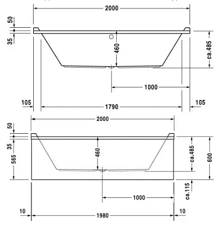 Акриловая ванна Duravit Starck 700207000000000 белый - duravit shop