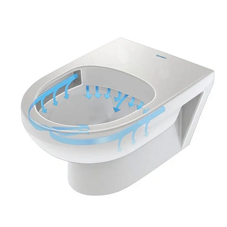 Подвесной унитаз Duravit DuraStyle Basic Rimmless 2562090000, безободковый с крышкой-сиденьем SoftClose 0020790000 - duravit shop