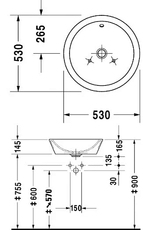 Раковина накладная Duravit Starck 1 447530000 белый - duravit shop