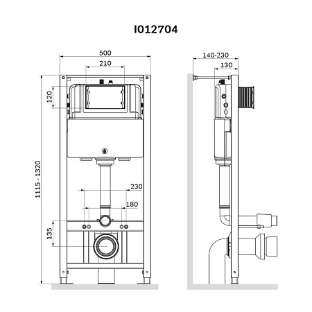 Инсталляция Am.Pm с унитазом Duravit STARCK 3 2227090000, сиденье микролифт клавиша белая, комплект - duravit shop