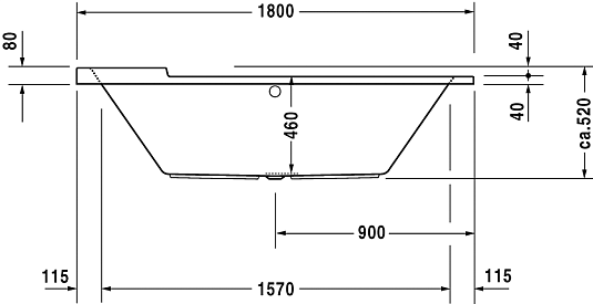 Ванна акриловая 180x80 Duravit Starck 700009 - duravit shop