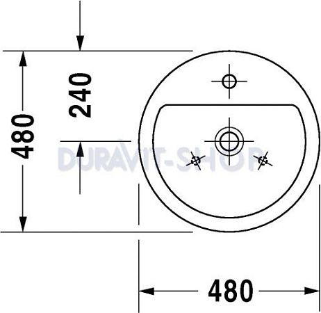 Раковина 48x48 Duravit Starck-1 0446480000 - duravit shop