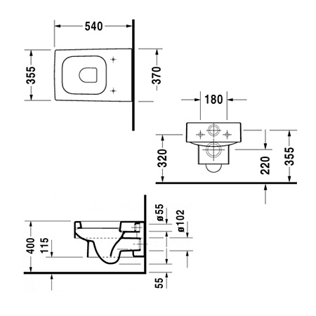 Подвесной унитаз Duravit Vero Air 2217090000 белый - duravit shop