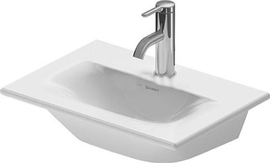 Раковина Duravit Viu 2344530000 53 с отверстием под смеситель, с клапаном Push-Open, белый - duravit shop