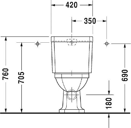 Напольный унитаз Duravit 1930 Series 0227090000 (022709 00 00) - duravit shop