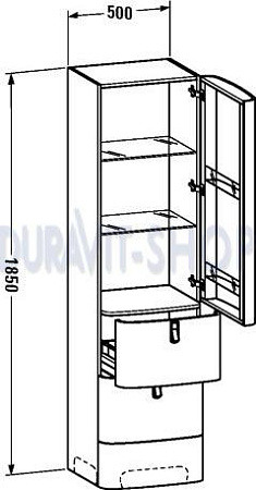 Шкаф (дуб) Duravit Esplanade ES9055R0505 - duravit shop