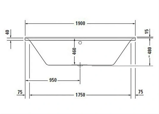 Акриловая ванна Duravit P3 Comforts 7003780000000000 белый - duravit shop