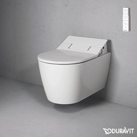 Подвесной унитаз Duravit Me by Starck 2528590000 Rimless с крышкой-сиденьем SensoWashSlim 611000002000300 Soft close, с функцией биде - duravit shop