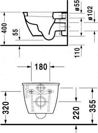 Унитаз подвесной Duravit Darling New 2545090000 - duravit shop