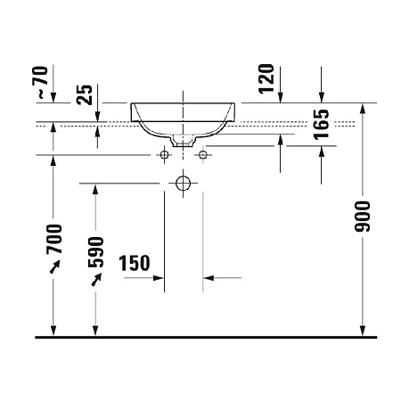 Раковина накладная Duravit Happy D.2 Plus 23594013001 серый - duravit shop