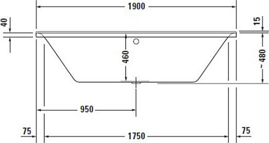 Акриловая ванна Duravit P3 Comforts 190х90 700378 - duravit shop