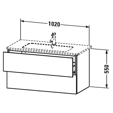 Тумба под раковину Duravit L-Cube LC 6242 2222 белый - duravit shop